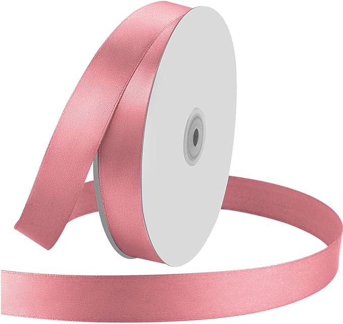 1" Wide x 100 Yards Single Face Polyester Satin Ribbon, Satin Ribbon by KMERLIFE
