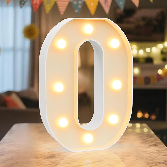 LED Marquee Light Up Numbers Sign by NANXU