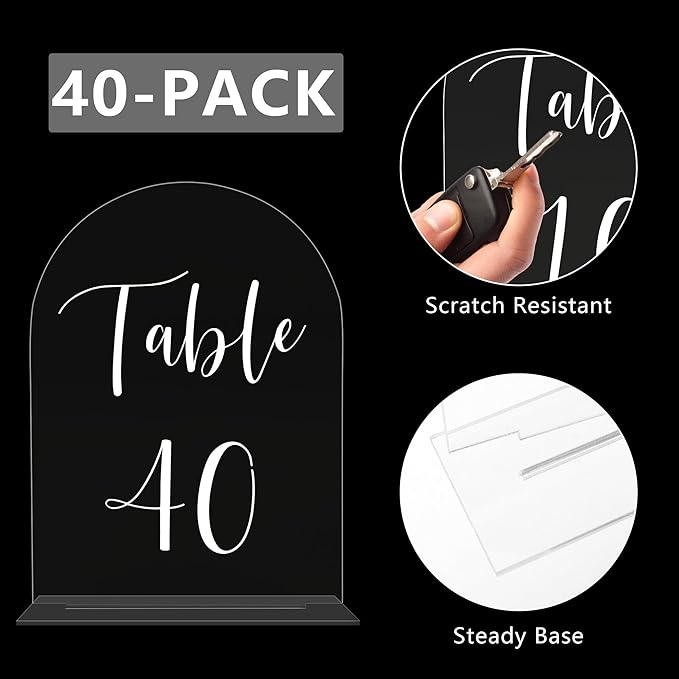 JOYIT Arch Wedding Table Numbers 1-40 - Image 3