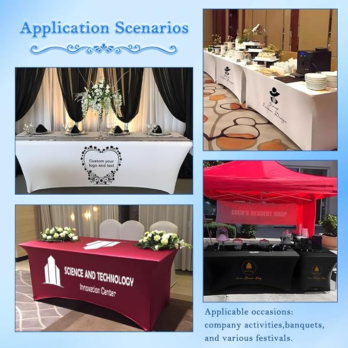 Custom Table Cloth with Business Logo 4FT 5FT 6 FT 8 FT Spandex Customized - Image 6