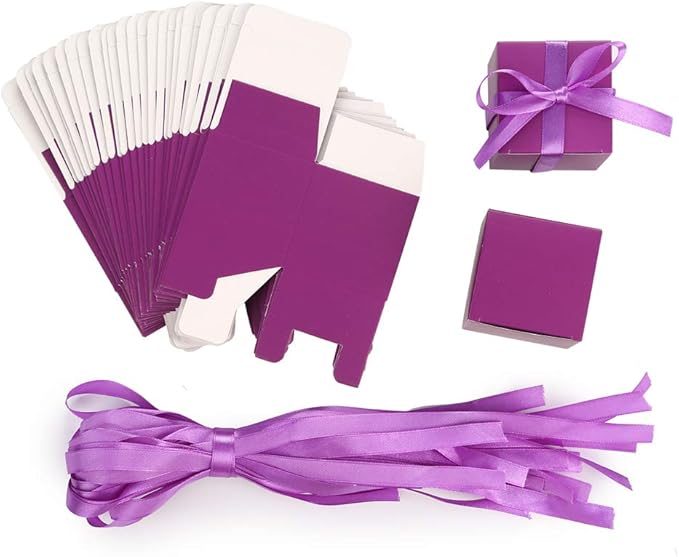 AWELL Purple Gift Candy Box Bulk 2x2x2 inches - Image 5