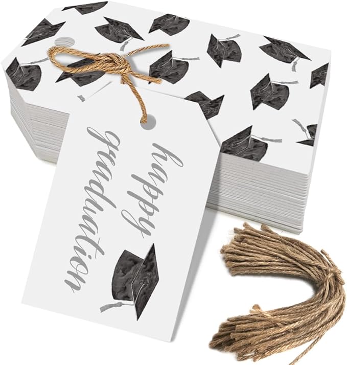 50 Pcs Graduation Gift Tags, Congrats Grad Party Favors Gift Tags by Aukolass
