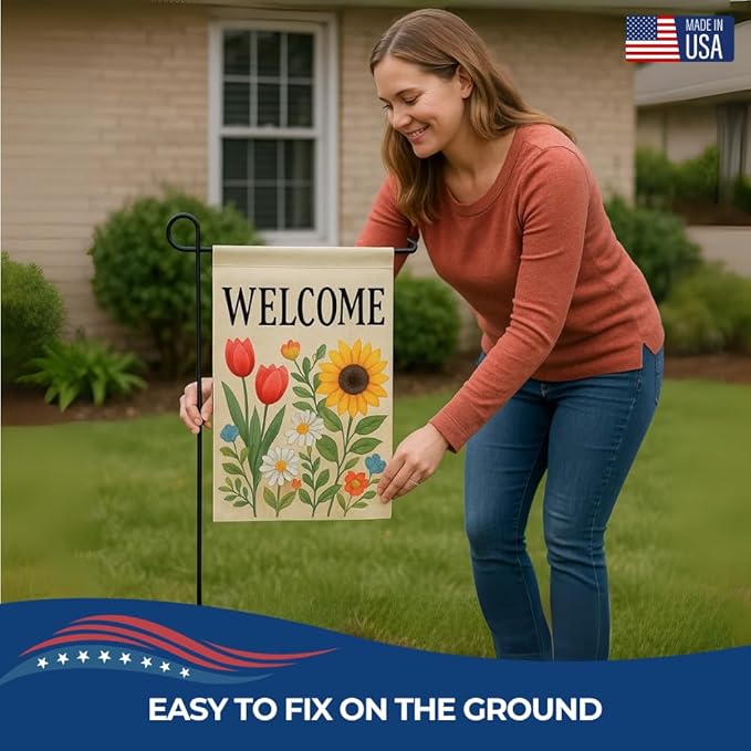 Custom Garden Flag with Pole Stand By DC – Personalized Garden Flags - Image 5