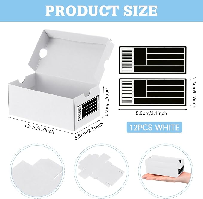 12 Sets Mini Shoe Gifts Boxes for Party Favors 4.7 x 2.5 x 2 Inch Sports Mini - Image 2
