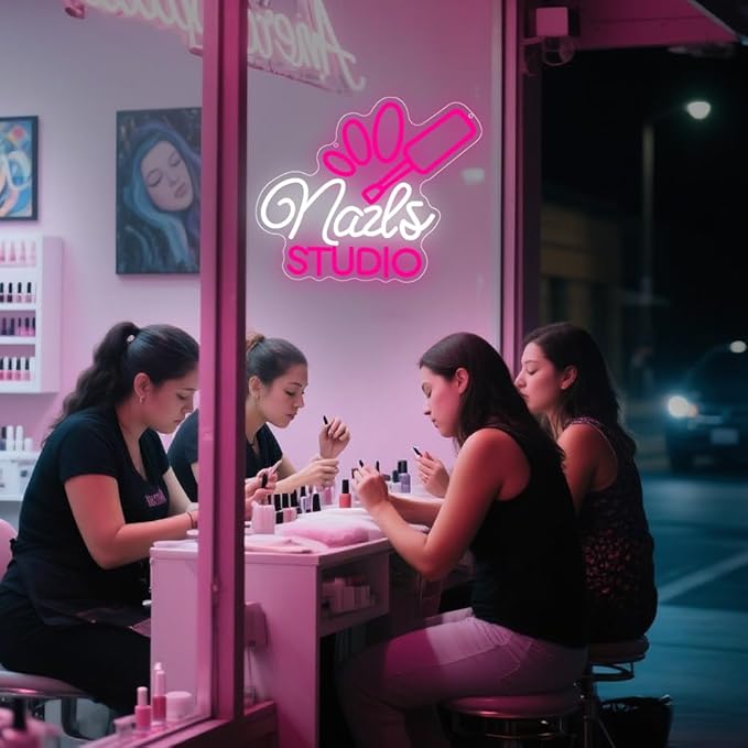 Nail Room Neon Sign, Backdrop for Business Lash Salon Beauty Room Bar - Image 6