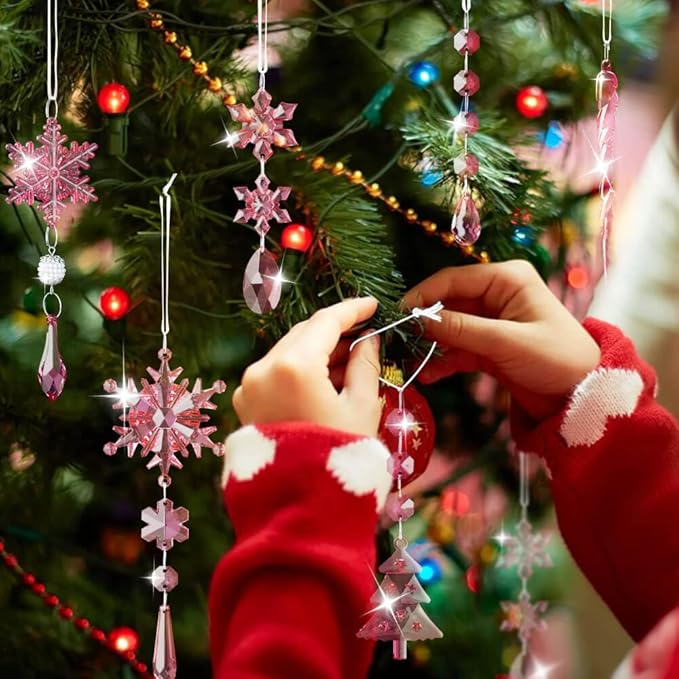Lanpn 26 Pcs Christmas Ornaments Crystal Christmas Tree Decoration, Hanging - Image 2