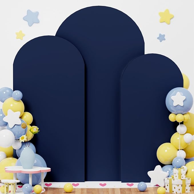 Metal Arch Backdrop Stand and Cover Set 6&6.6&7.2ft Navy Blue Arch Backdrop - Image 4