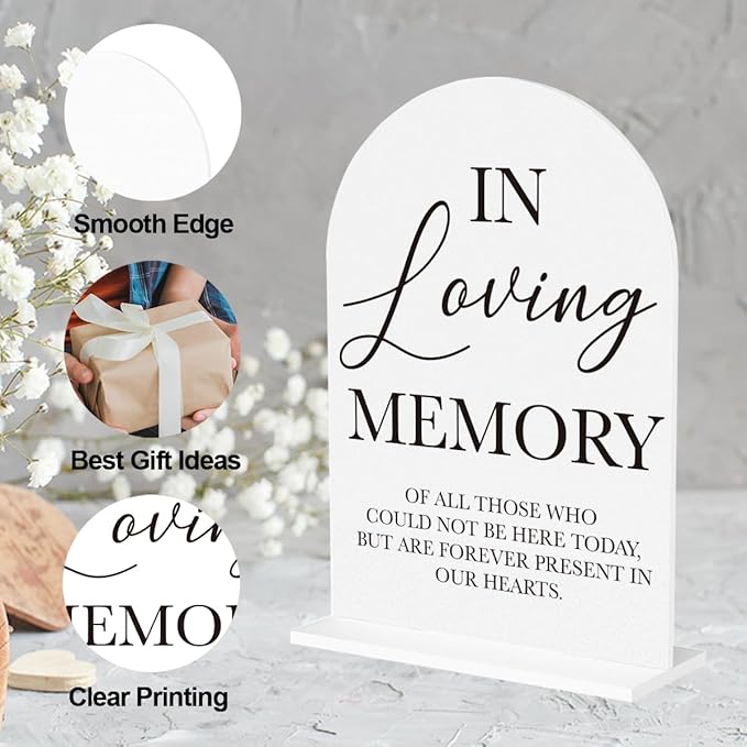 In Loving Memory Wedding Sign, Wedding Engagement Bridal Shower Reception Event - Image 3
