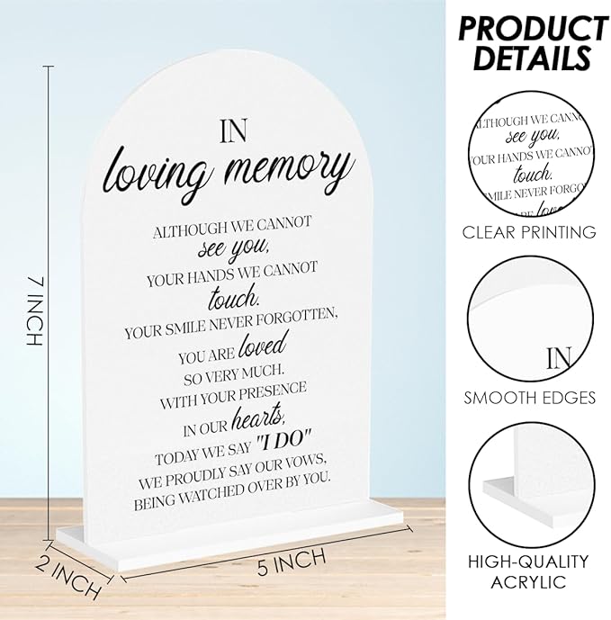 In Loving Memory Wedding Sign, In Memory Wedding Sign - Image 2