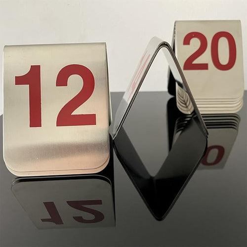 10 Pcs Metal Place Cards Stackable Tent Style Table Numbers，Place Card Holders - Image 2