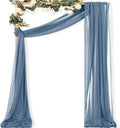 MLMC Dusty Blue Wedding Arch Draping Fabric 1 Panel 29" x 20 FT Extra Long by MLMC
