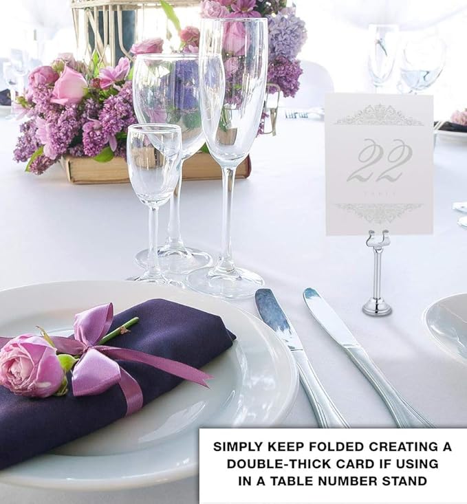 Paisley Wedding Table Numbers, Double Sided, Tent or Use in a Stand - Image 3