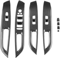 4pcs Carbon Fiber Style Front Rear Doors Window Glass Lift Switch Panel Cover by Deebior