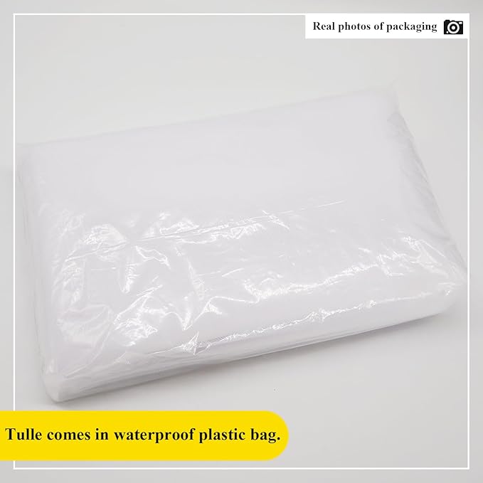 108" White Tulle Fabric Roll, Extra Large Matte Tulle Netting Bolt - Image 7