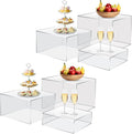 6Pcs Clear Buffet Risers Acrylic Boxes Display Food Risers by LooksForwardtoSeeingYou