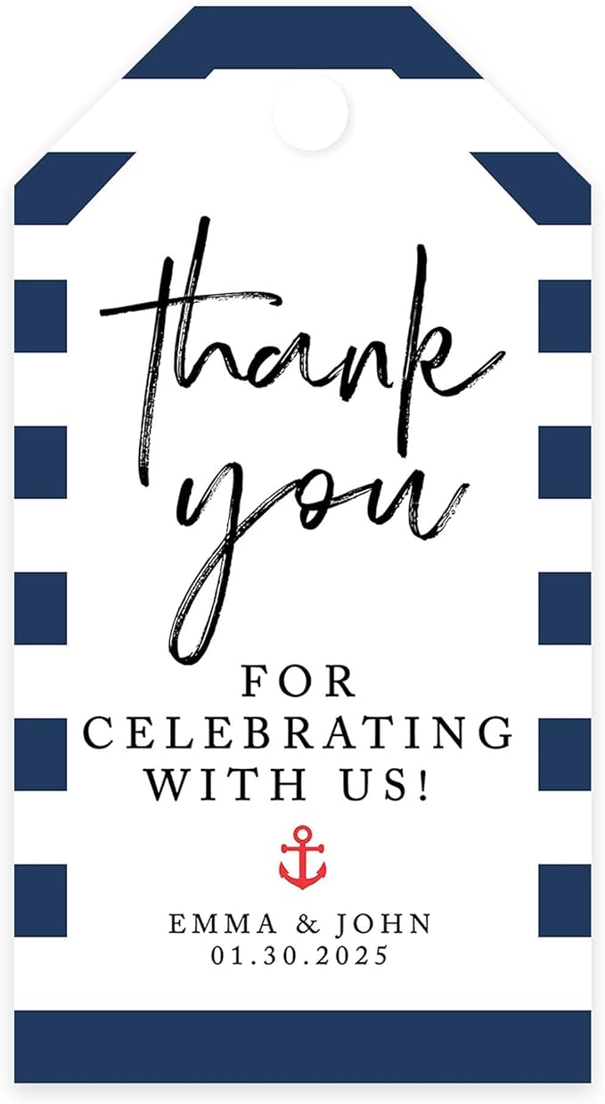 Andaz Press 100-Pack Personalized Thank You Tags by AndazPress