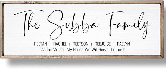 Last Name Signs for Home, Personalized Wall Decor, Framed Family Name Signs for - Image 3