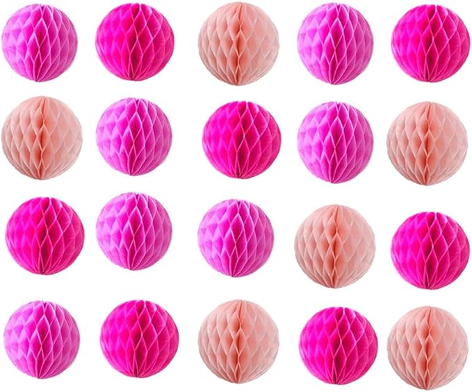 20pcs Honeycomb Flower Balls Party Honeycomb Balls Decoration Paper Flower by ZGjoy