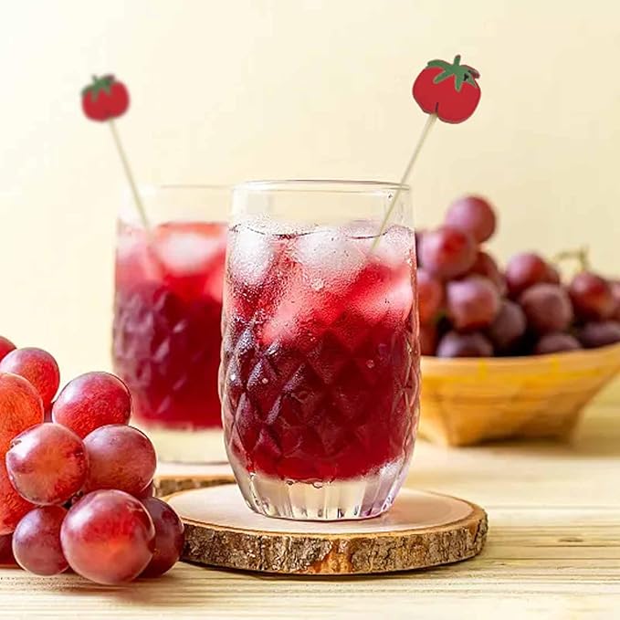 120 Pcs Tomato Cocktail Picks 4.7" Drinks Fruits Hawaiian Party Food Garnish - Image 5