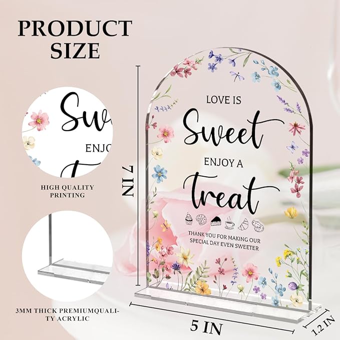 Wedding Signs Decor, Love is Sweet Sign - Image 2