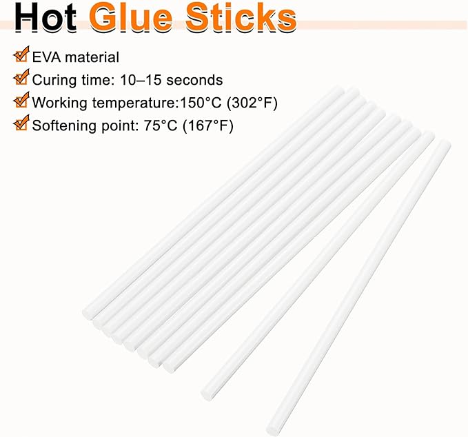 HARFINGTON 10pcs Hot Glue Sticks 0.28" Dia x 9.84" Long EVA Mini Hot Melt - Image 4