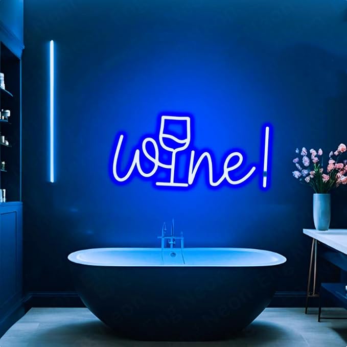 Acrylic Wine Neon Sign for Wall or Window Background Decor, LED Dimmable Bar - Image 2