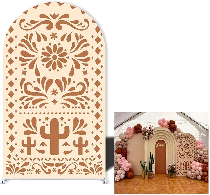 Mexico Theme Arch Stand Covers Fiesta Wedding Party Elastic Fabric Background by NIVIUS+PHOTO