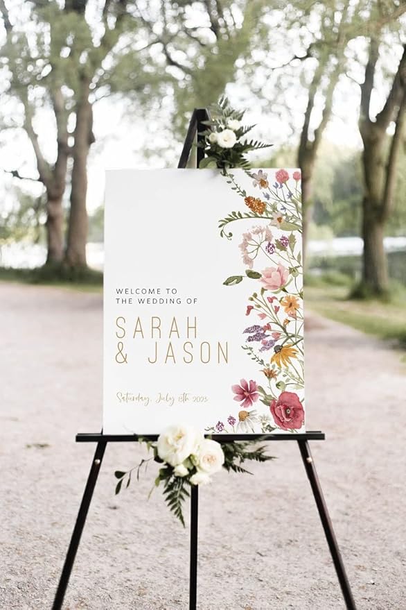 Wildflower Wedding Welcome Sign, Printable Floral Wedding Welcome, Spring - Image 4