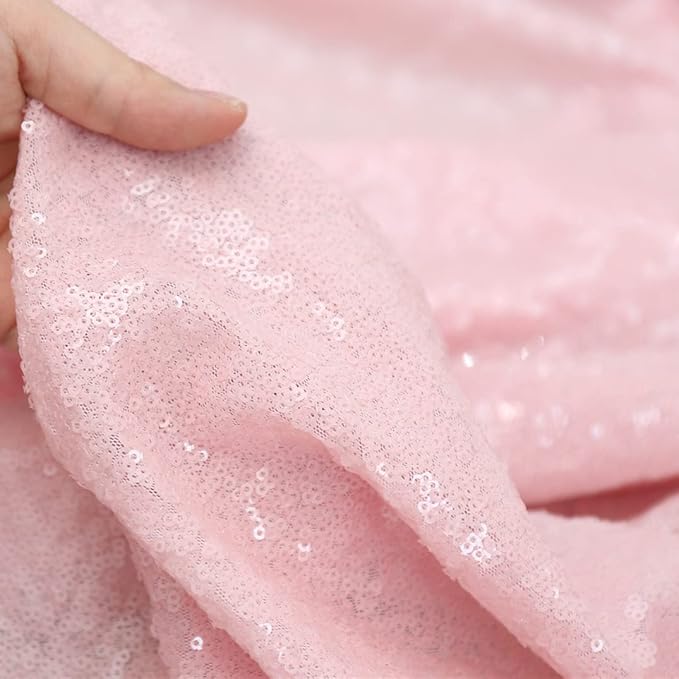 Poise3EHome 6FT x 8FT Pink Sequin Backdrop Photography Backdrop Curtain - Image 5