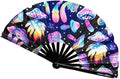 Kandies World UV Reactive Custom Festival Folding Hand Fan by KandiesWorld