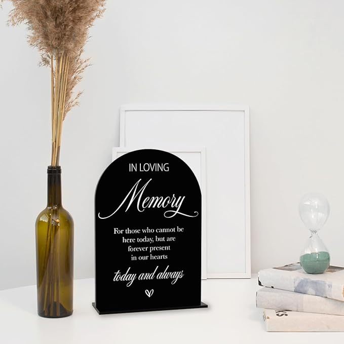 Black In Loving Memory Wedding Sign, In Memory Wedding Sign - Image 3