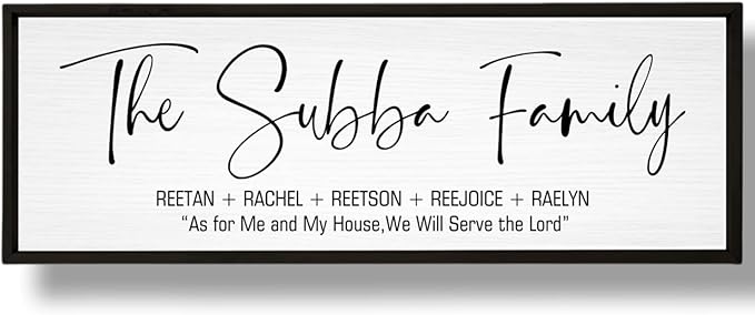 Last Name Signs for Home, Personalized Wall Decor, Framed Family Name Signs for - Image 3