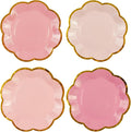 48Pcs Light Pink Scalloped Party Plates by PUEVENYI