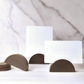 UNIQOOO 10 Set 2" Arch Walnut Wood Stand by UNIQOOO