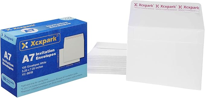 100 Qty Printable A7 Invitation Envelopes 5.25X7.25 inches Cards, Self Seal - Image 6