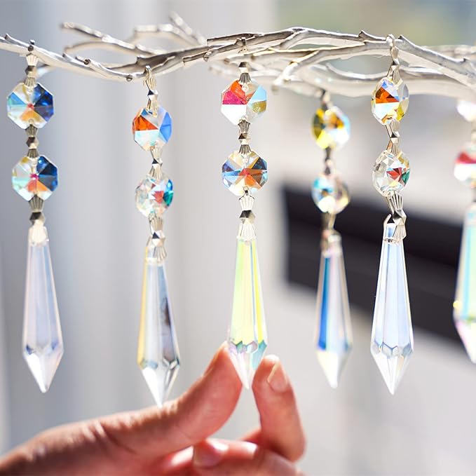 20pcs 55mm Chandelier Icicle Crystal Prism Suncatcher, Chandelier Crystals - Image 2
