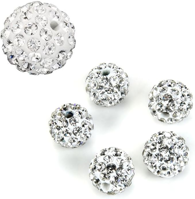 100pcs Adabele Grade A Suncatcher Crystal Rhinestone Pave Loose Beads 8mm Clear by AdabeleLLC