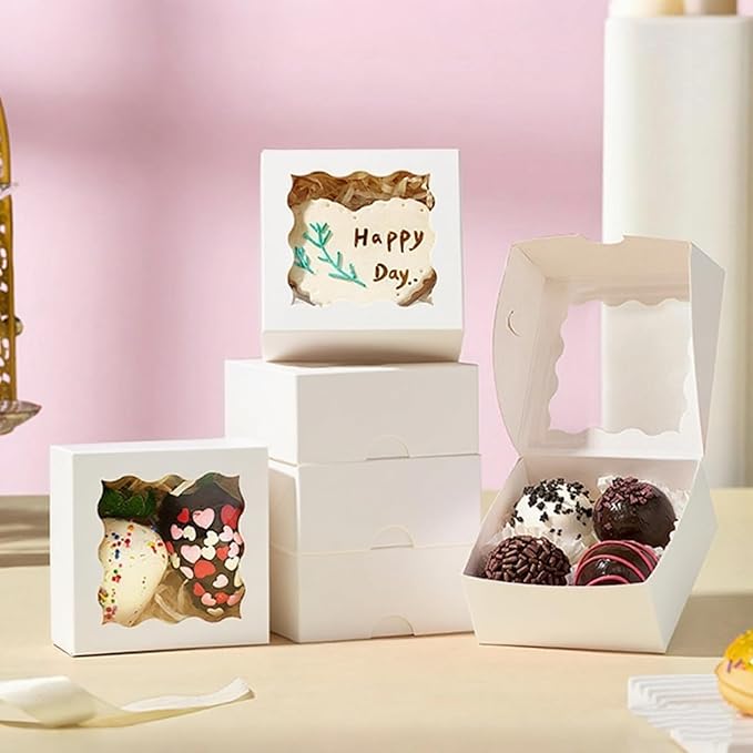 RomanticBaking 3.2" x 3.2" x 1.5" 100PCS Cookies, Chocolate Truffle, Mini - Image 6