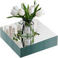 Square Glass Mirror Centerpieces, Glass Trays by Unknown