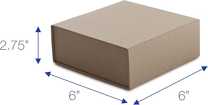 CECOBOX - Gift Boxes with Lids for Presents 6"x6"x2.75" - Matte, Collapsible - Image 3