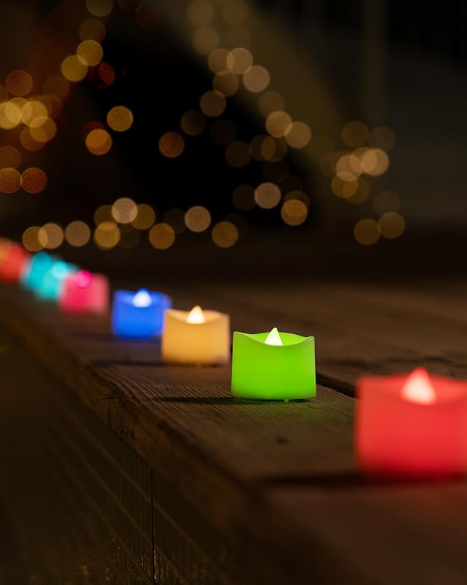 Homemory Multi Color Changing Tea Lights Battery Operated, 7-Color Changing LED - Image 8