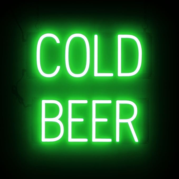 SpellBrite COLD BEER Sign | Beer-Related Sign by SpellBrite