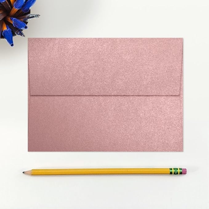 LUXPaper A7 Invitation Envelopes | Peel & Press | 5 1/4" x 7 1/4" | Misty Rose - Image 5