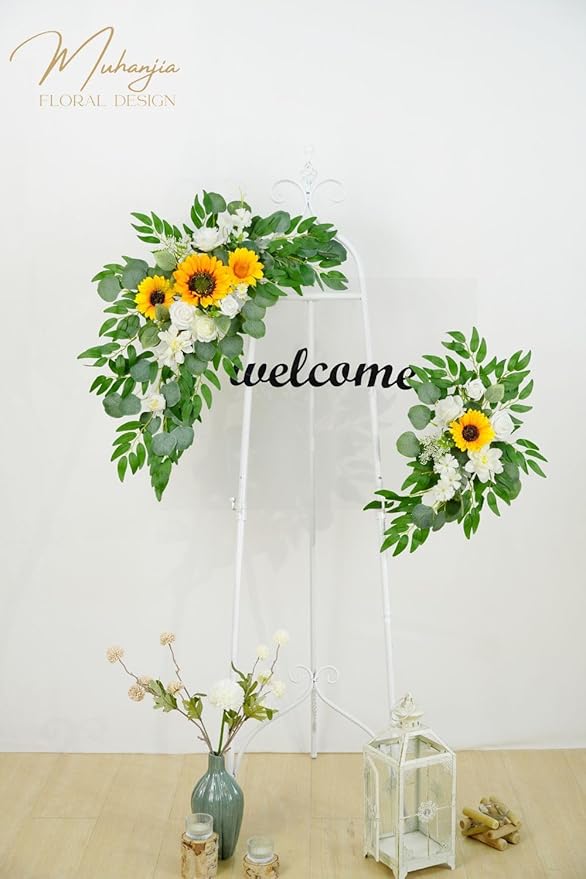 Wedding Sign Faux Flower Swag for Ceremony Party Reception Entrance Floral - Image 8