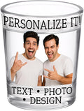 Groomsmen Custom Shot Glass 2.5oz, Picture Wedding Party Gift, Personalized by SpottedDogCompany
