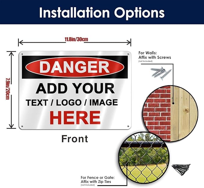 Custom Danger Signs Outdoor Metal - Image 6