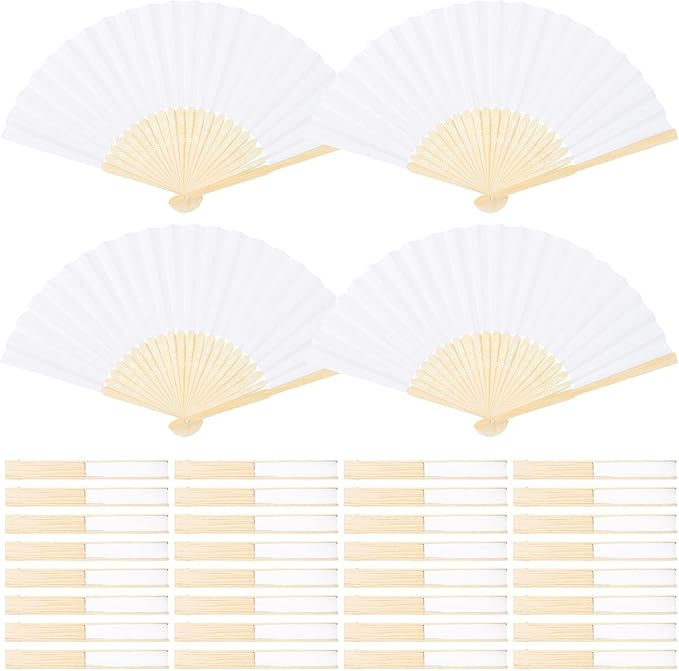 Aneco 36 Pieces Handheld Paper Fans Paper Folding Fans by Aneco