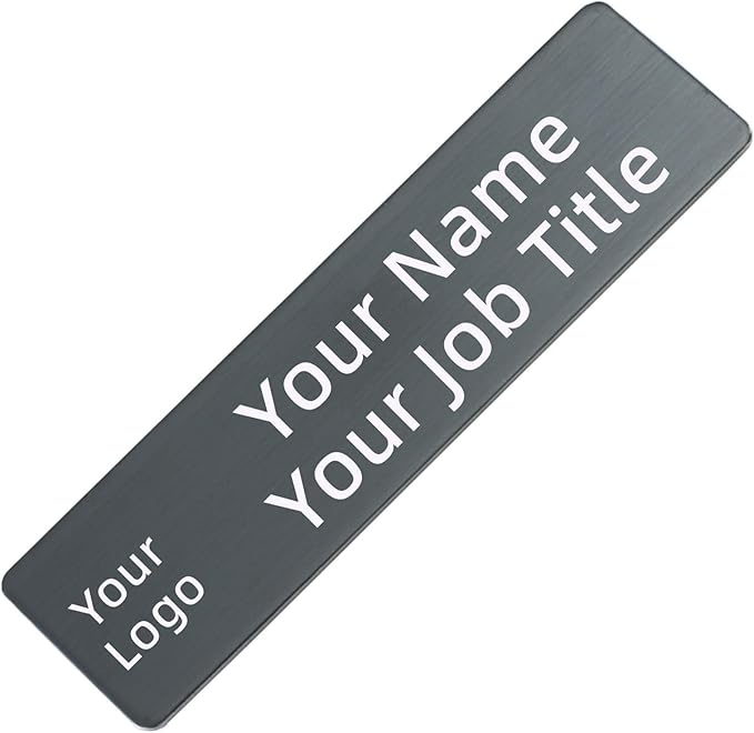 Stainless Steel Durability Black Custom Name Tag by QIPAN
