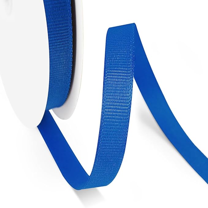 3/8" X 50 Yards Royal Blue Grosgrain Ribbon, Premium Grosgrain Ribbon - Image 3
