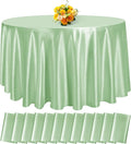 fani 12 Pack 108 Inch Sage Green Satin Tablecloth by fani